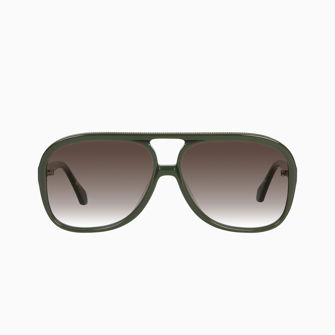 Bang Bang Army Green w Brown Gradient Lens