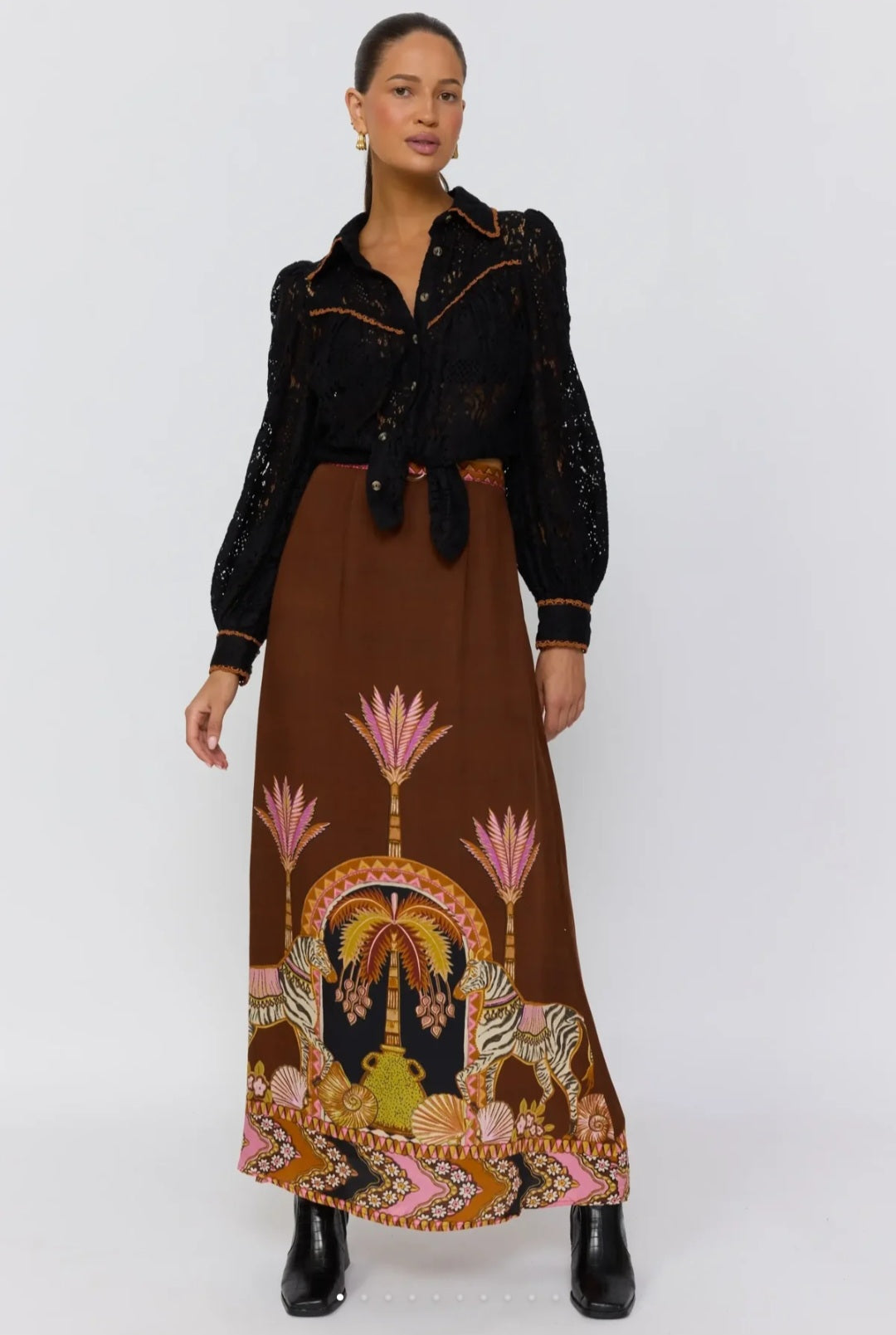 Abigail Maxi Skirt - Safari