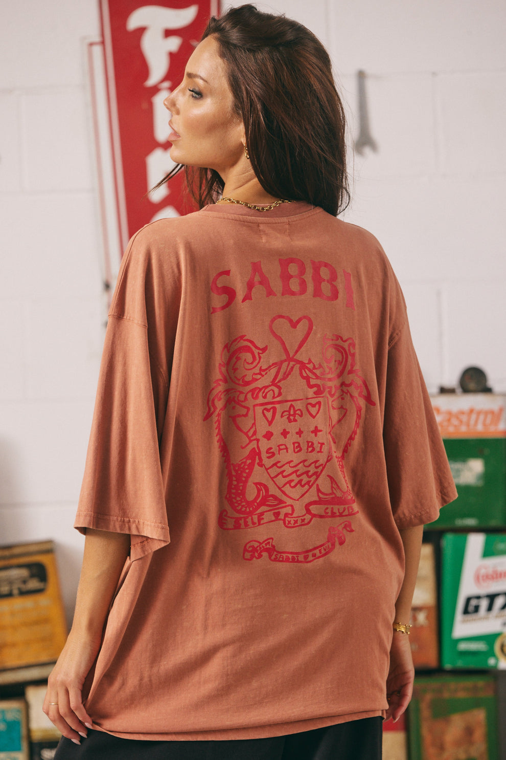 The Racing Badges tee Mocha