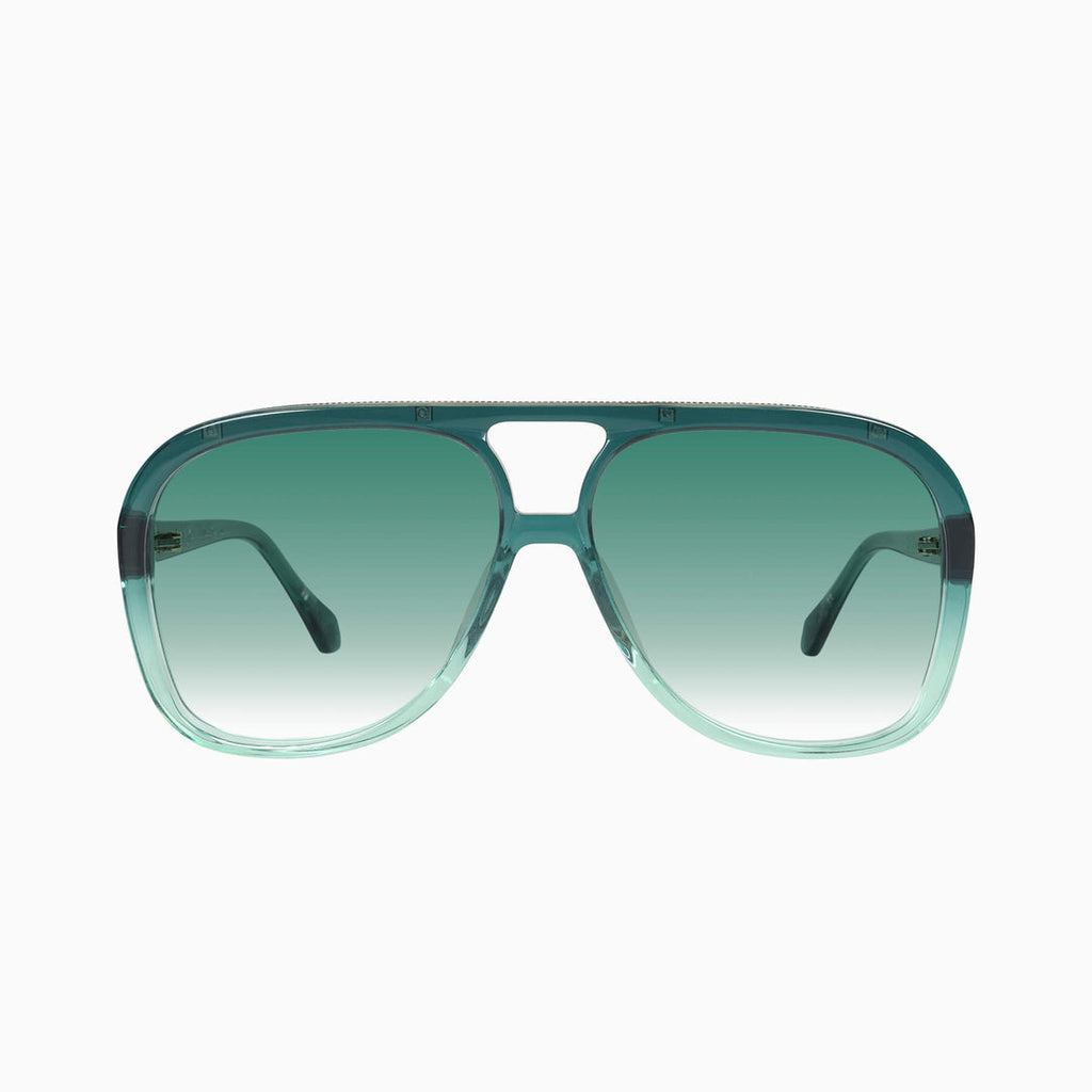 Bang- Booie Green Fade w. Gold Metal / Dark Green Gradient Lens