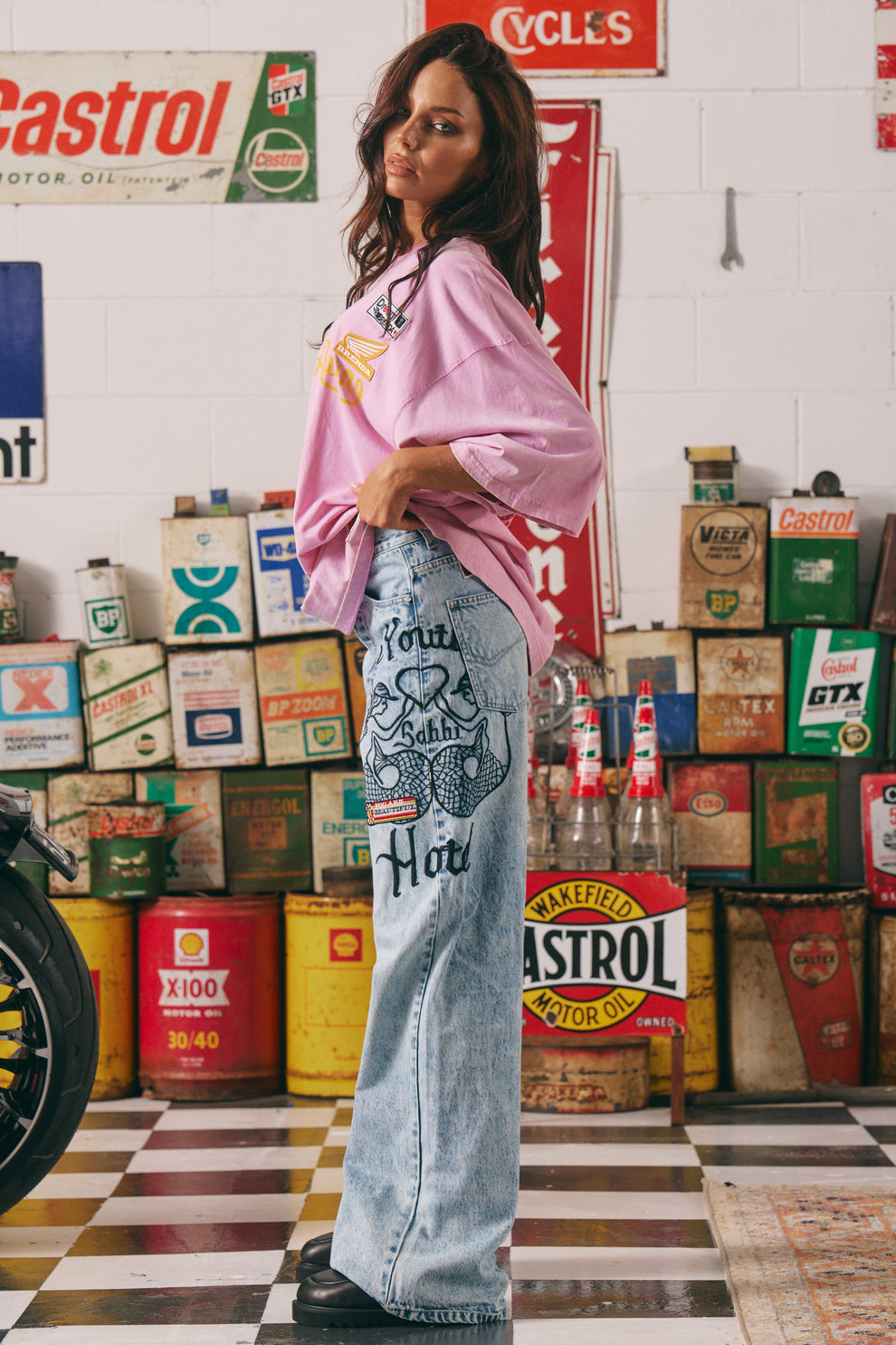 The Mermaid Racing Denim Jeans