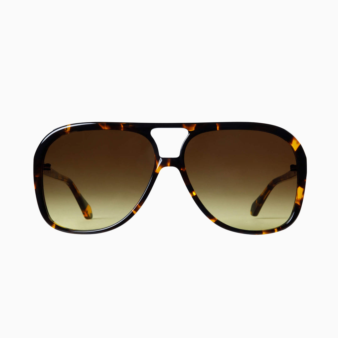 Dark Tortoise with Brown to Yellow Gradient Lens