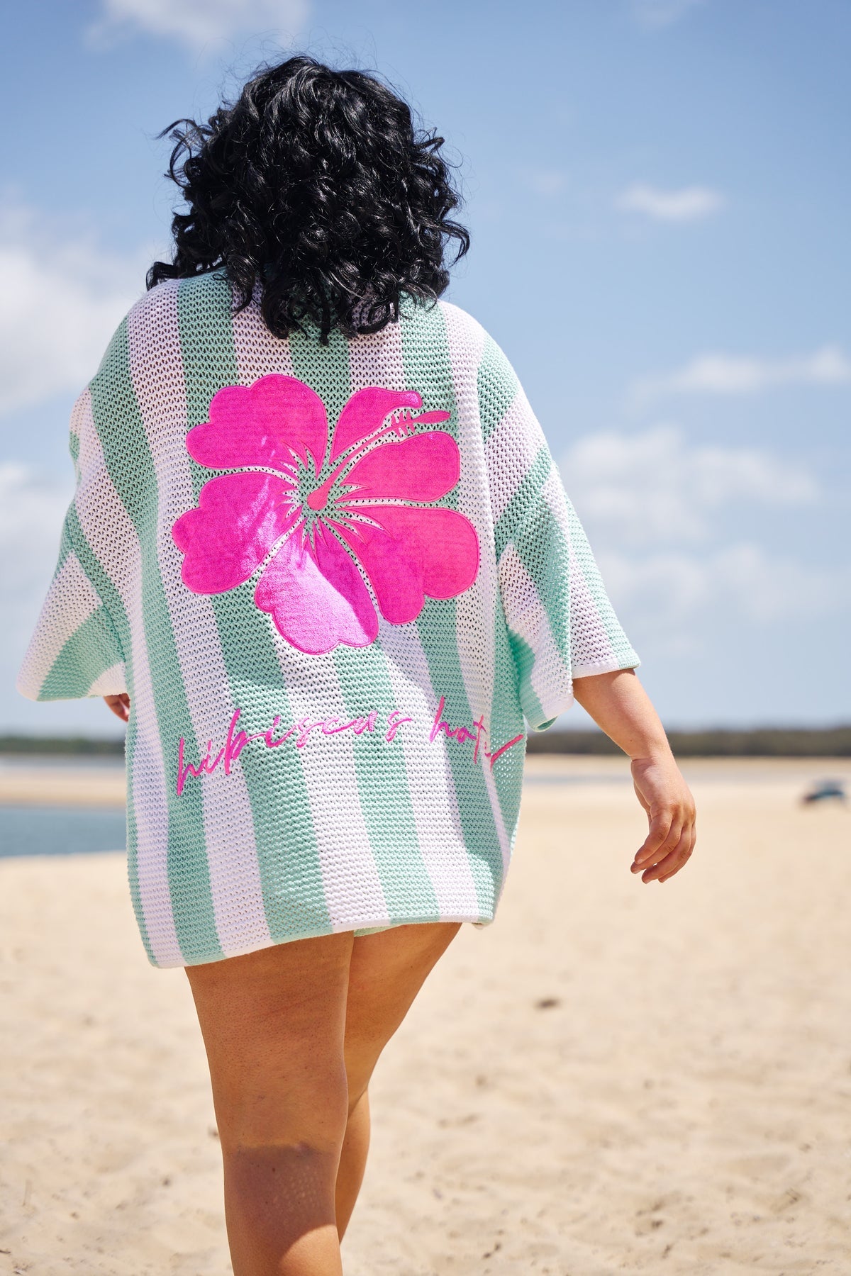 Vacanza Mint + White Stripe Knit Tee