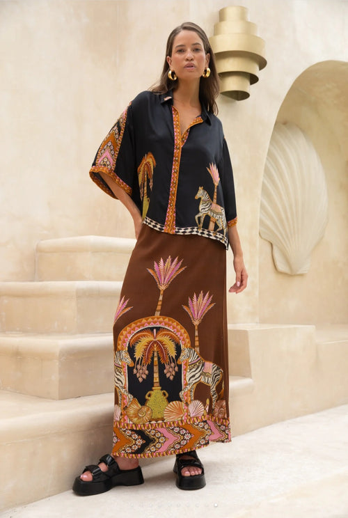 Abigail Maxi Skirt - Safari