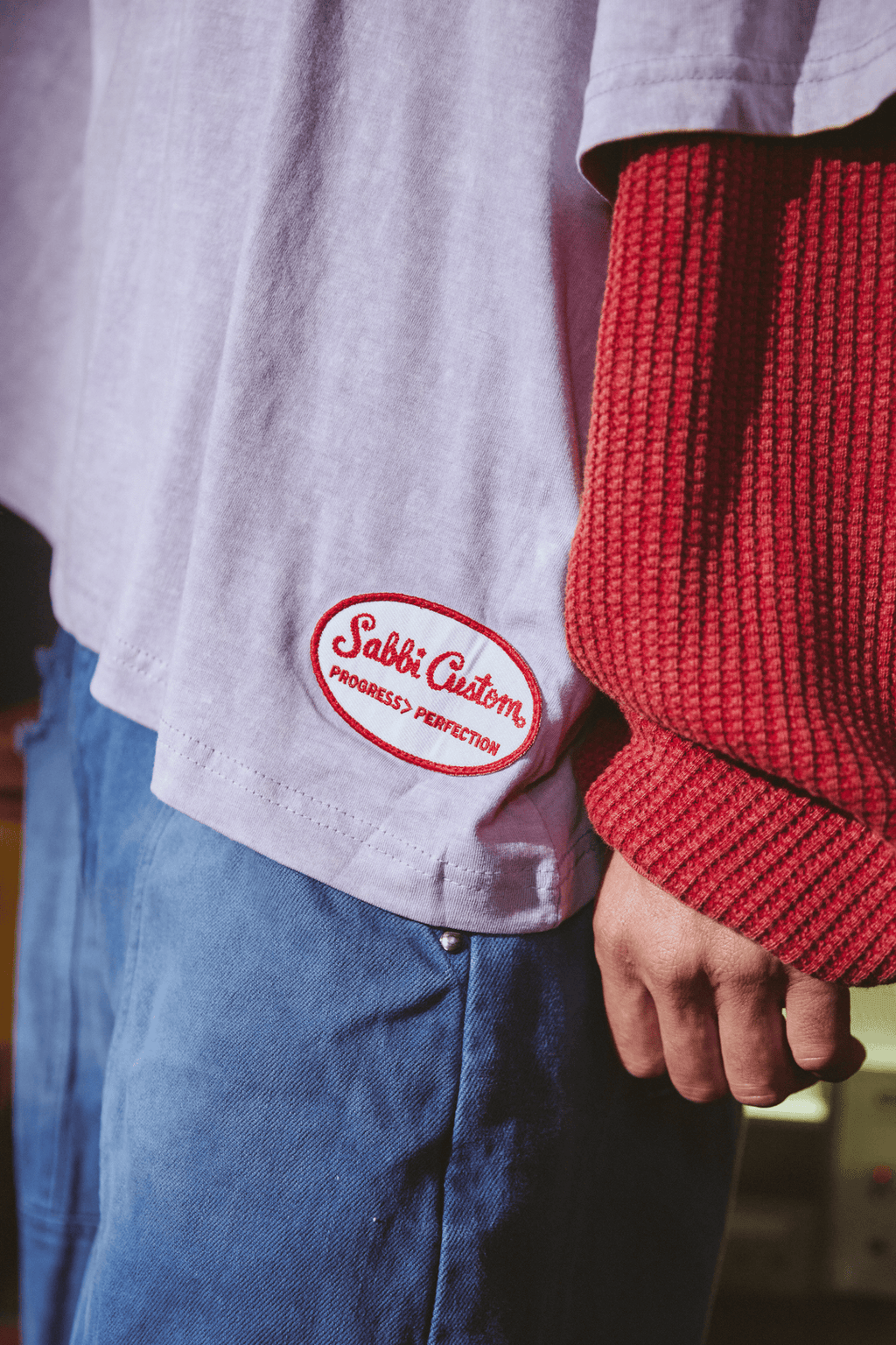 THE LONG SLEEVE SABBI CUSTOM TEE - LILAC