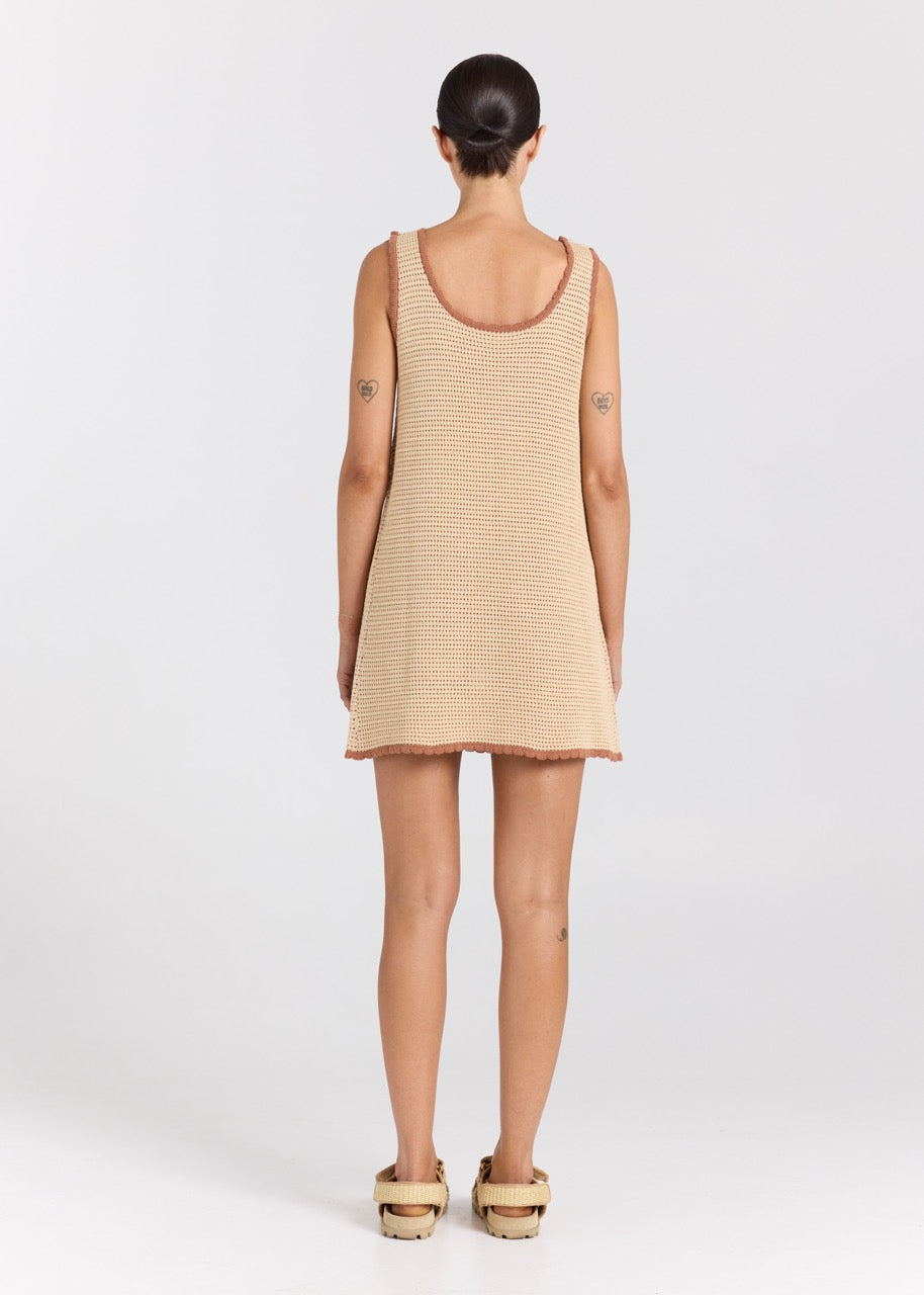 Palm Beach Knit Dress-Sand