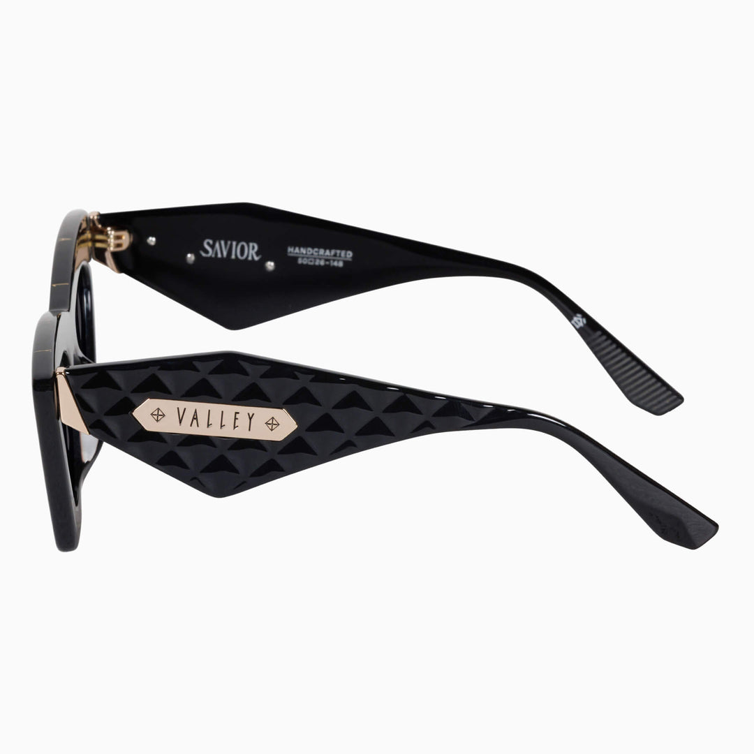 Savior- Gloss Black w. Gold Metal / Black Lens