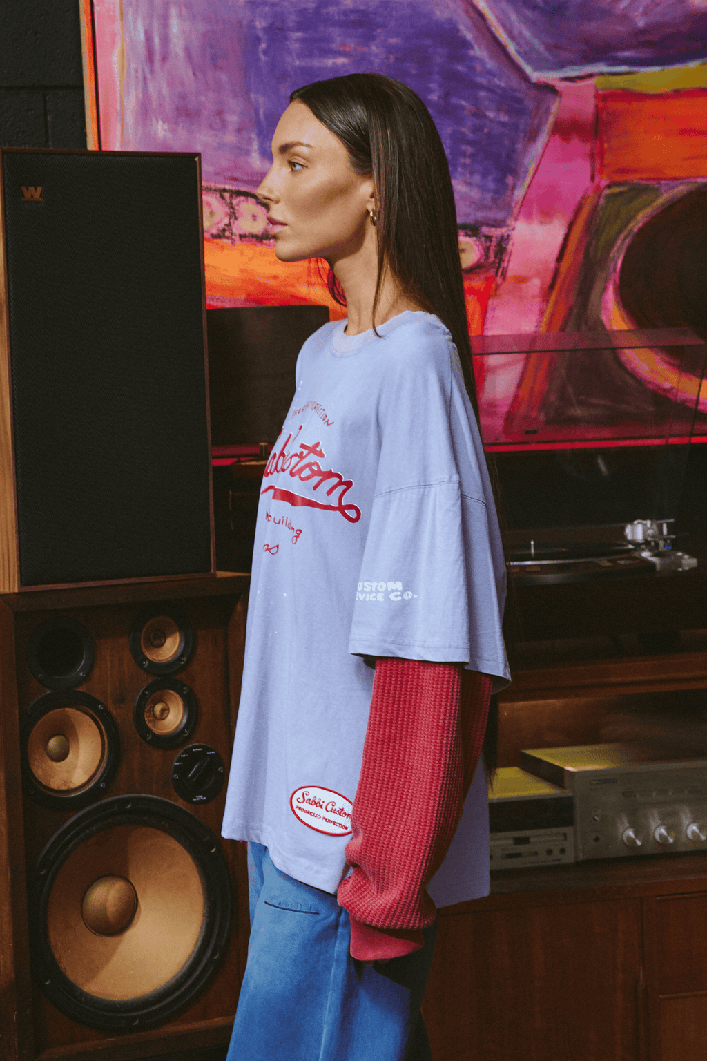 THE LONG SLEEVE SABBI CUSTOM TEE - LILAC