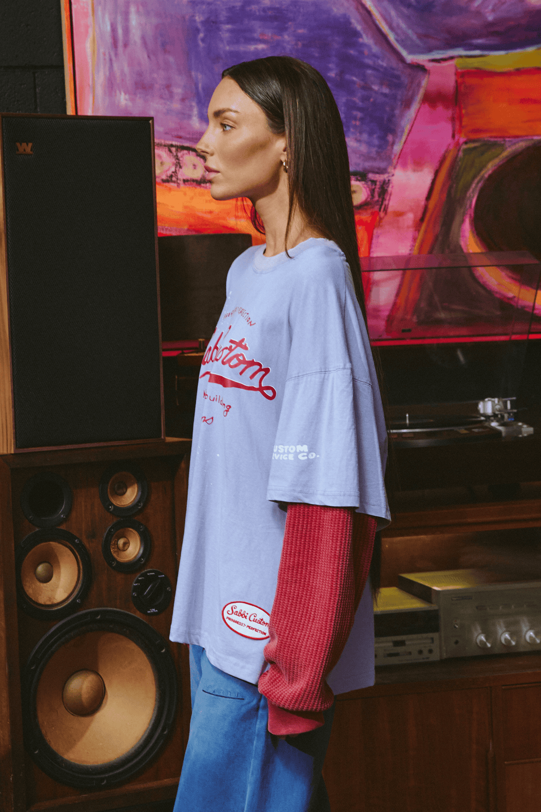 THE LONG SLEEVE SABBI CUSTOM TEE - LILAC