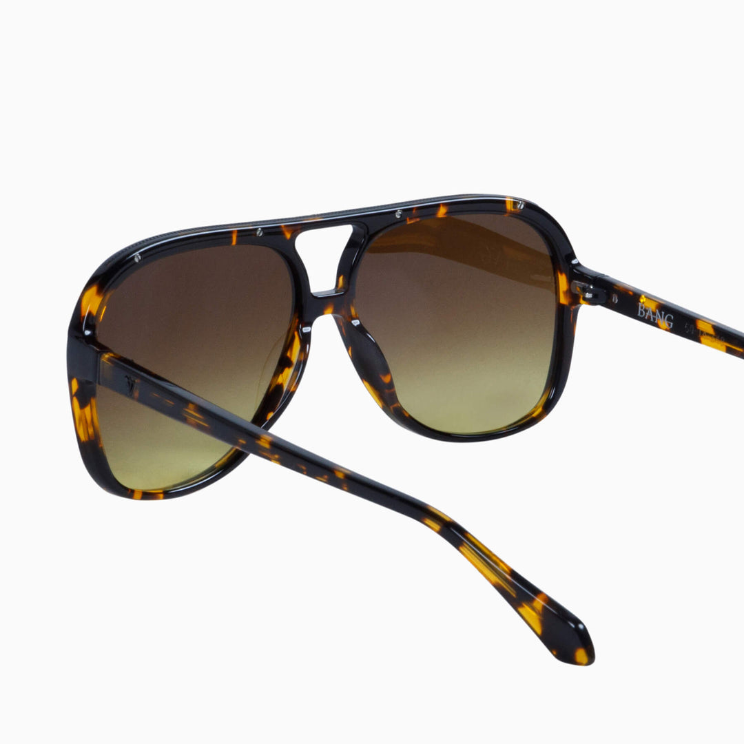 Dark Tortoise with Brown to Yellow Gradient Lens