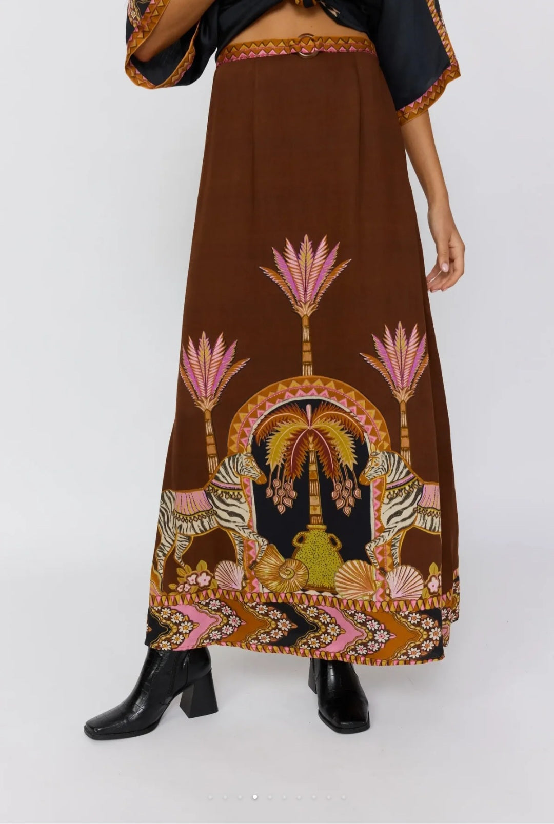 Abigail Maxi Skirt - Safari