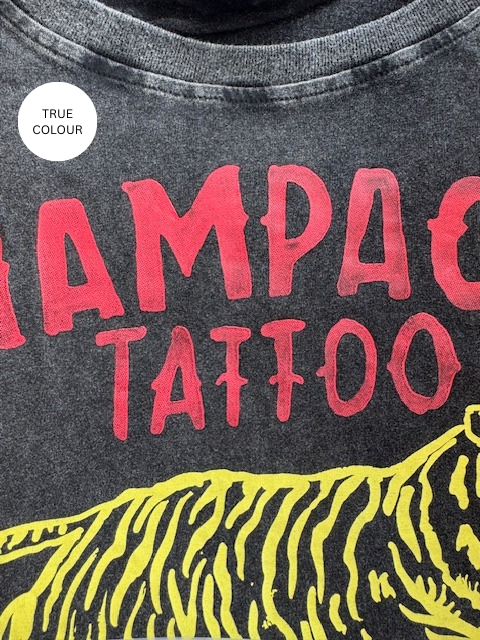 THE VERY OVERSIZED CHAMPAGNE TATTOO TEE - BLACK